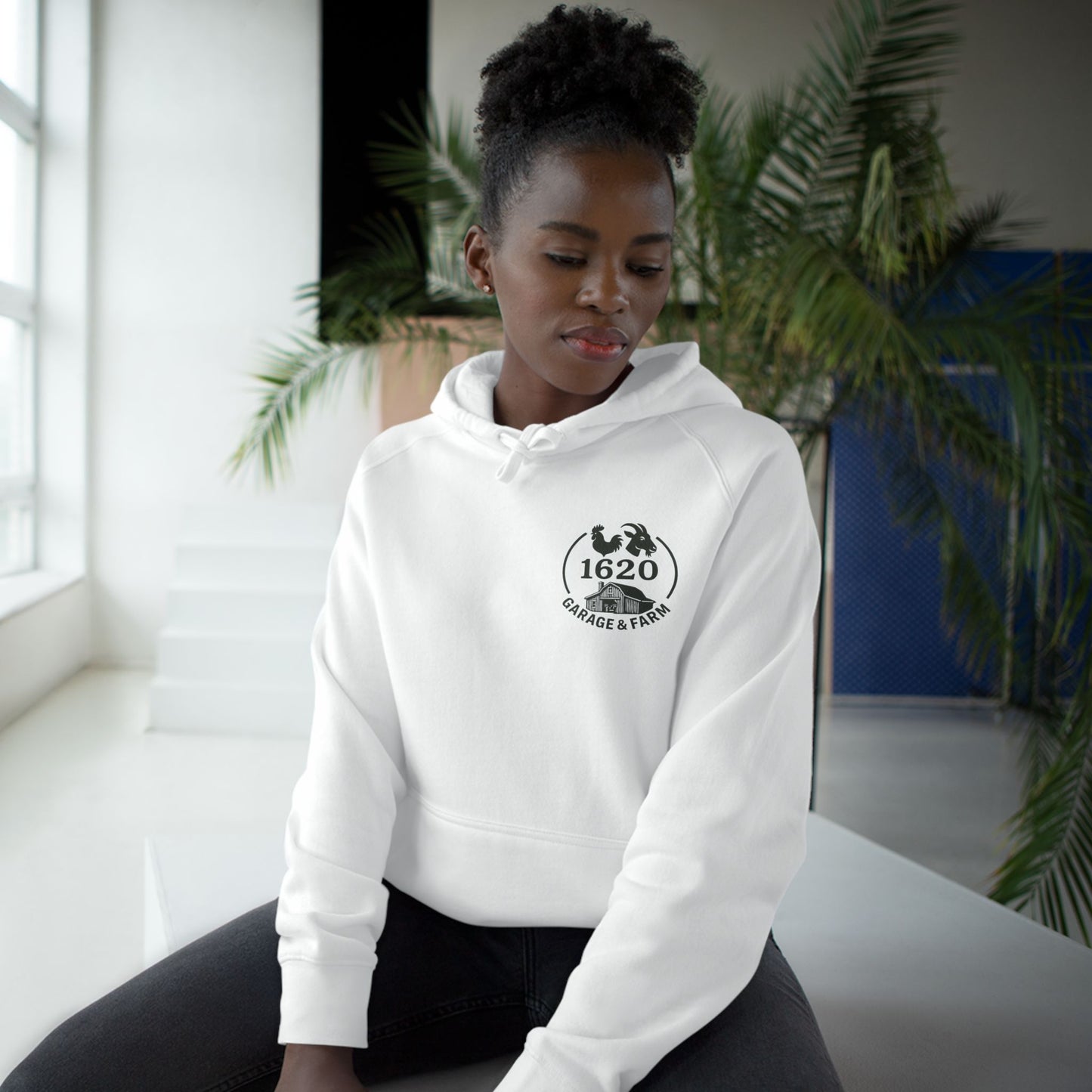 1620 Garage & Farm Hoodie — Vintage Mechanic Logo Pullover